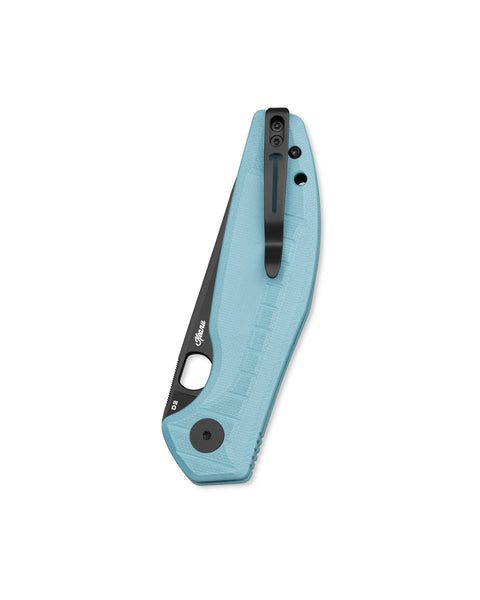 BESTECHMAN Angry Owl BMK12C-2: 3.252" D2 Blade, G10 Scales, Button Lock, Folding Knife