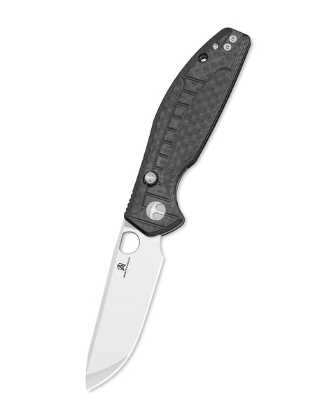 BESTECHMAN Angry Owl BMK12F-1: 3.252" D2 Blade, G10 Scales, Button Lock, Folding Knife