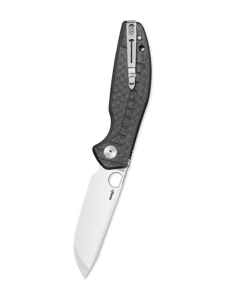 BESTECHMAN Angry Owl BMK12F-1: 3.252" D2 Blade, G10 Scales, Button Lock, Folding Knife