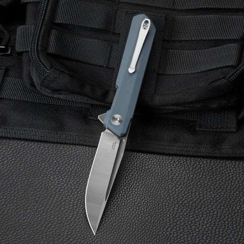 BESTECHMAN DUNDEE BMK01F: 3.35" D2 Steel Blade, G10 Scales, Liner Lock, Flipper