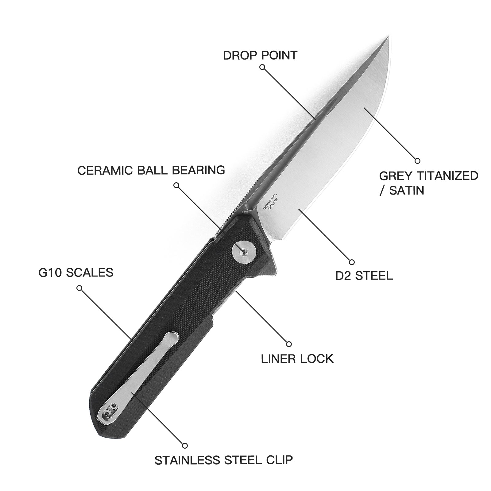 BESTECHMAN DUNDEE BMK01D Pocket Folder Folding EDC Knife